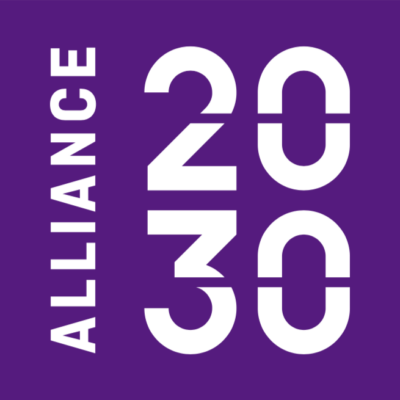 Purple logo for 'Alliance 2030'
